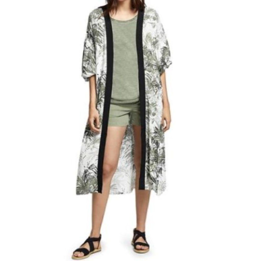 Sanctuary Calico Printed Long Sleeve Kimono
